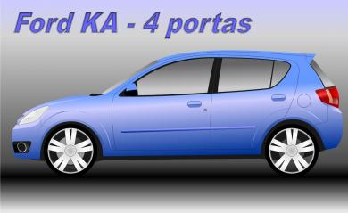 Ford Ka 5 portas (ilustração de Fábio S. dos Santos)