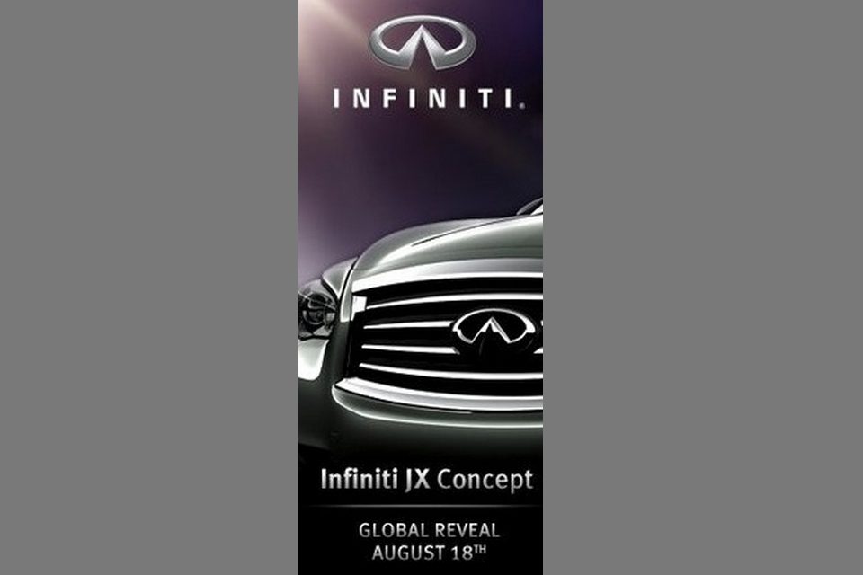Infiniti revela novos teasers do JX Concept
