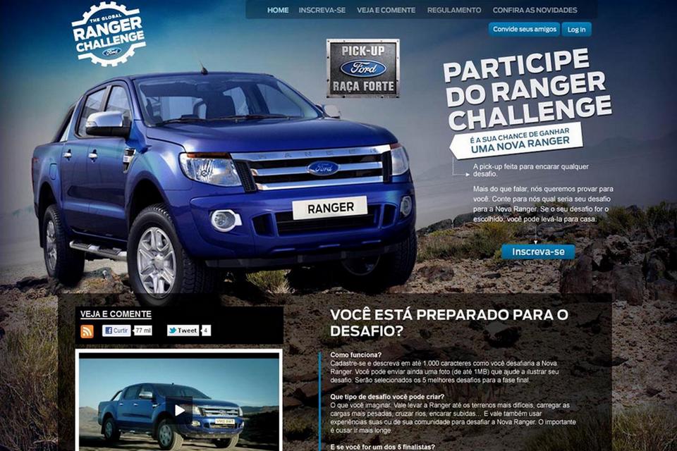 Ford inicia pré-lançamento da nova Ranger com desafios para internautas