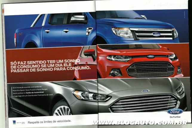 Anúncio exibindo o novo Ford Fusion