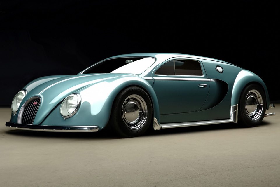 Se tivesse surgido em 1945, o Bugatti Veyron seria assim