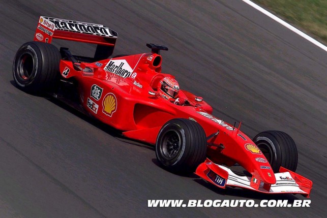 F2001 de Michael Schumacher que estará no Ferrari Racing Days