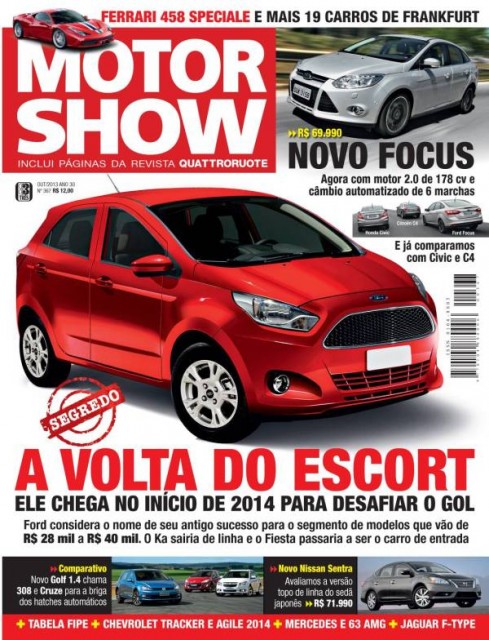 Capa revista MotorShow Outubro 2013 com o Ford Escort