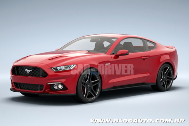 Projeção do novo Mustang 2015 feita pela Car & Driver