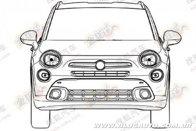 Imagens de patente do Fiat 500X