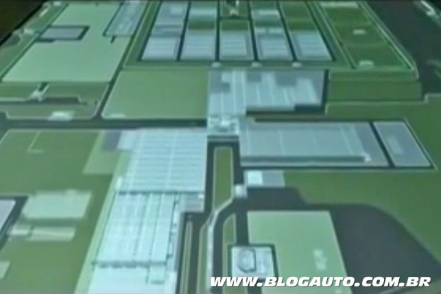 Maquete eletrônica da fábrica da Fiat em Goiana, PE