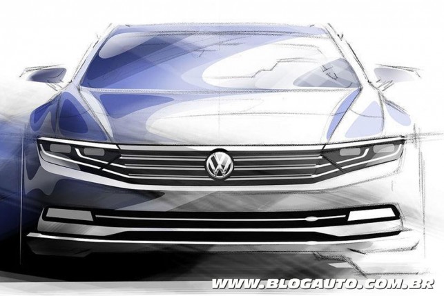 Esboço do novo Volkswagen Passat