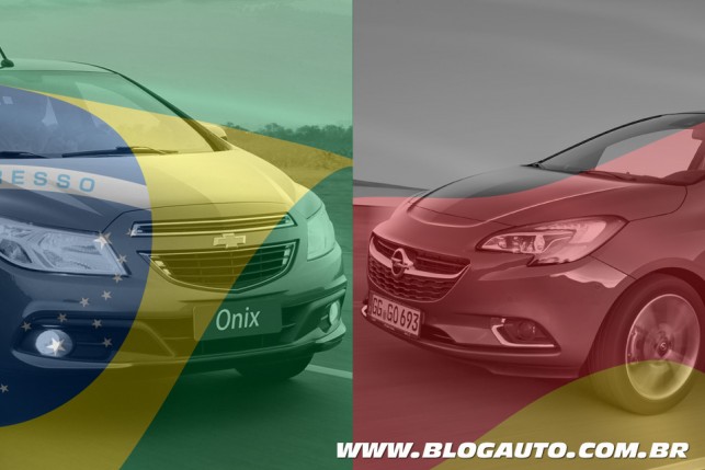Brasileiro Onix vs alemão Corsa: goleada à vista