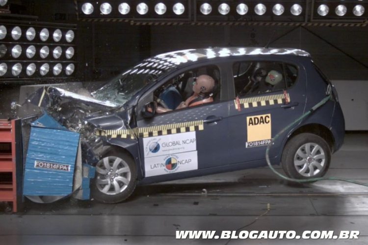Fiat Palio sem airbags ficou com zero estrela no Latin NCAP