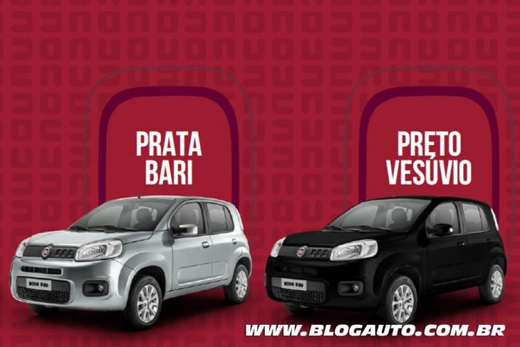 Fiat Uno 2015 Attractive e Evolution Prata Bari e Preto Vesúvio Metálicas