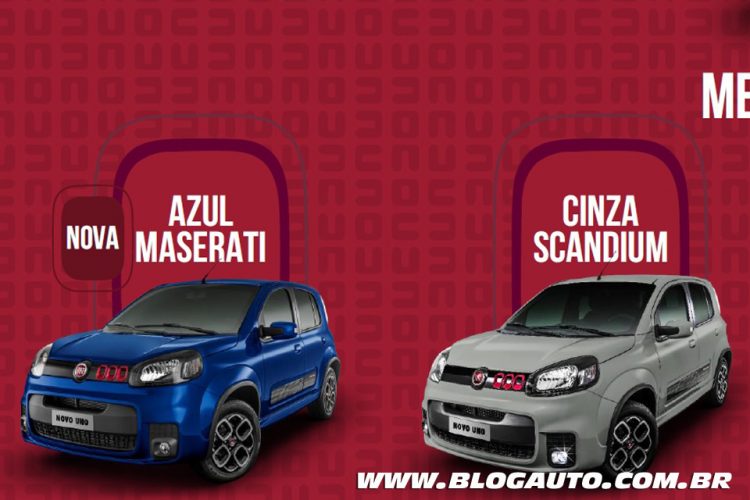 Fiat Uno 2015 Sporting nova Azul Maserati e Cinza Scandium Metálicas