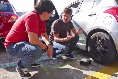 Luiz Razia explica a importância de calibrar os pneus para a pista