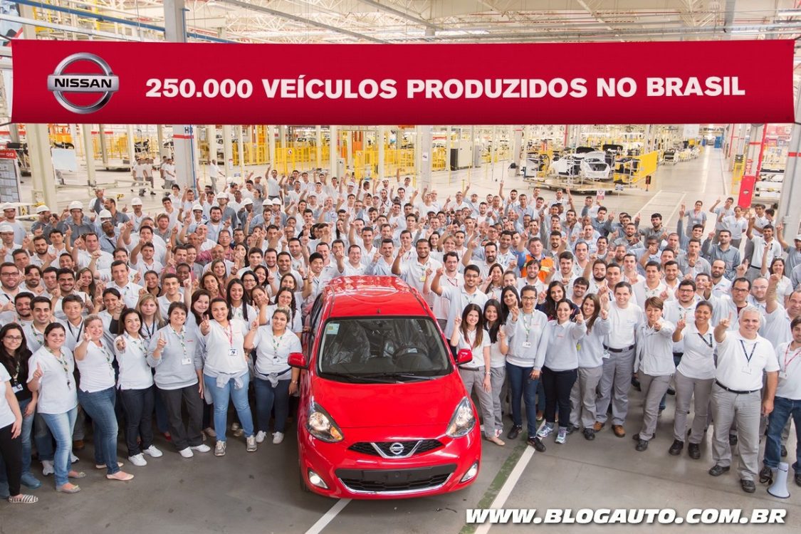 Nissan chega a 250 mil carros produzidos no Brasil