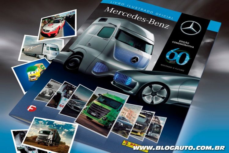 Álbum de figurinha dos 60 anos da Mercedes-Benz 
