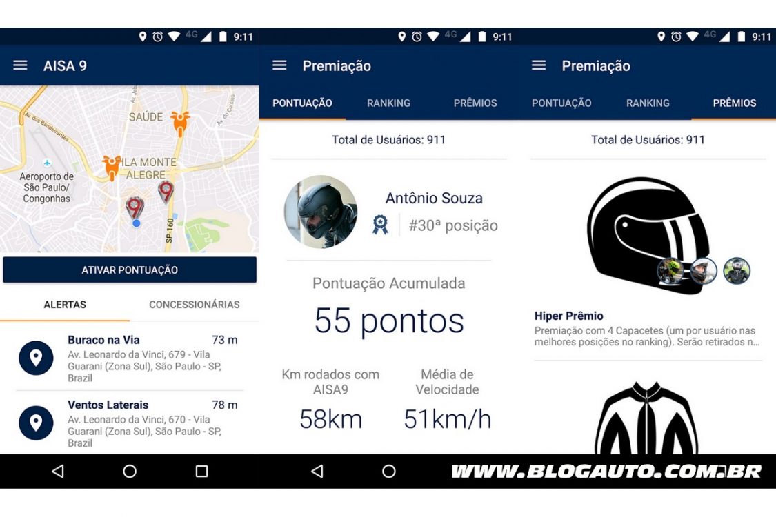 App Aisa 9 alerta pilotos sobre buracos nas ruas no Brasil