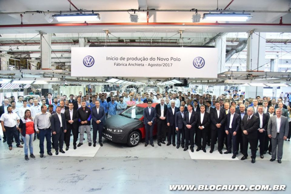 Produção do novo Volkswagen Polo 2018 em Anchieta 