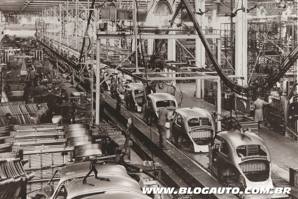 Volkswagen Fusca - Montagem Final - Anchieta - Anos 1960