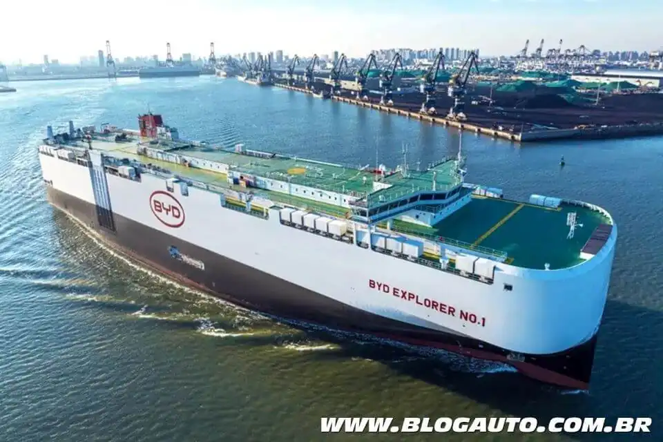 BYD lança navio para transportar carros Explorer 1